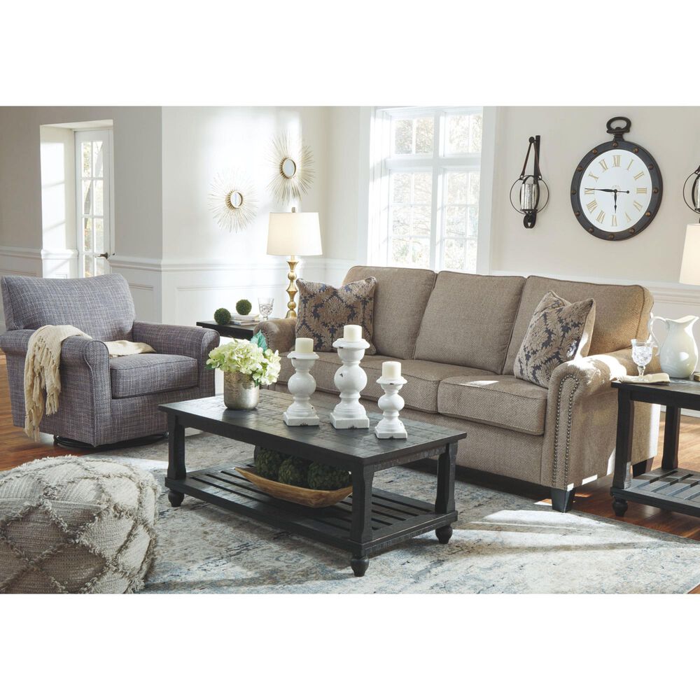 Ashley Renley Swivel Glider Accent Chair in Ash, , large