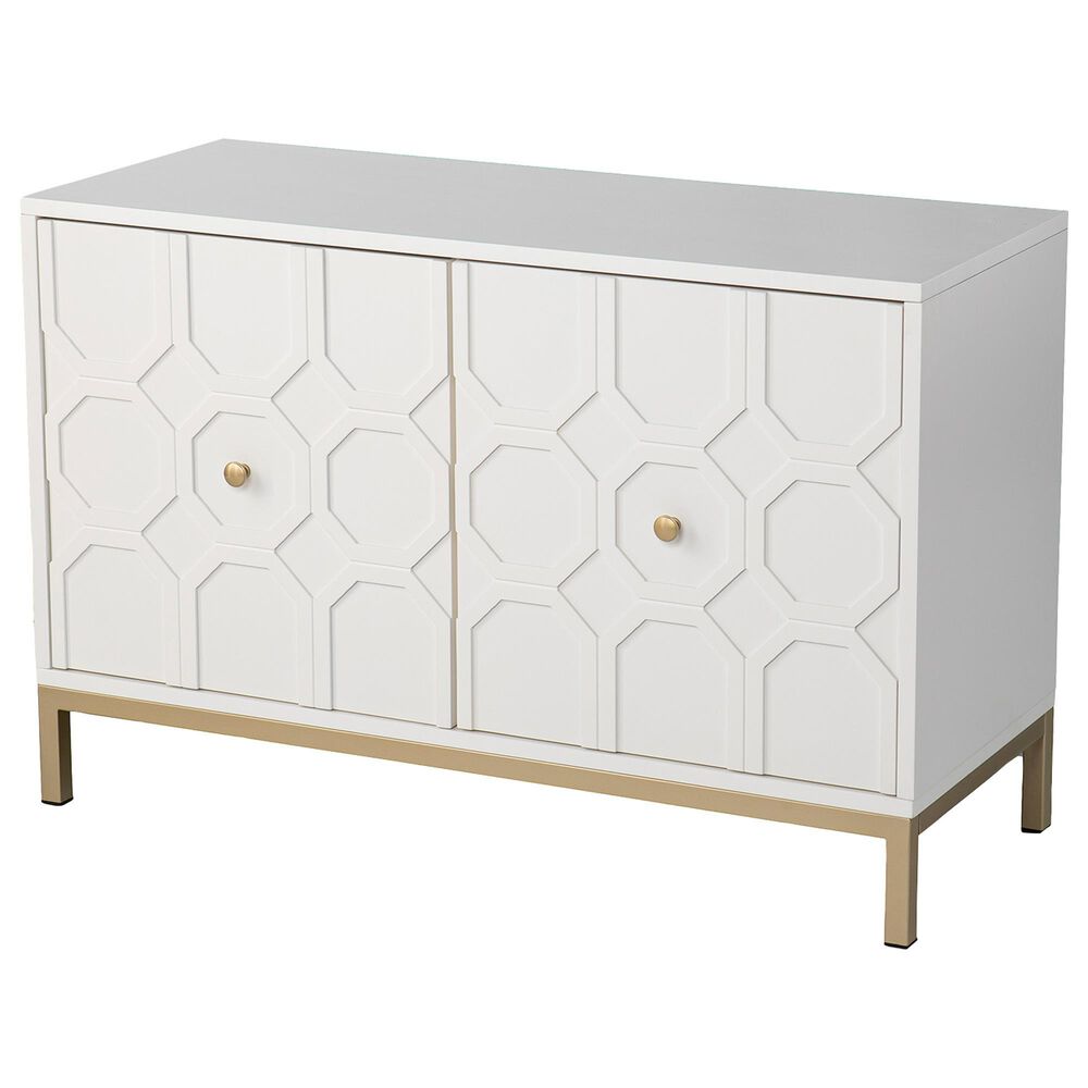 Southern Enterprises Gramdlynn 2-Door Accent Cabinet in White, , large