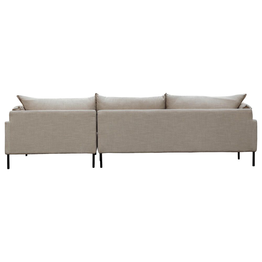 Moe&#39;s Home Collection Jamara 2-Piece Right Facing Stationary Sectional with Chaise in Beige, , large