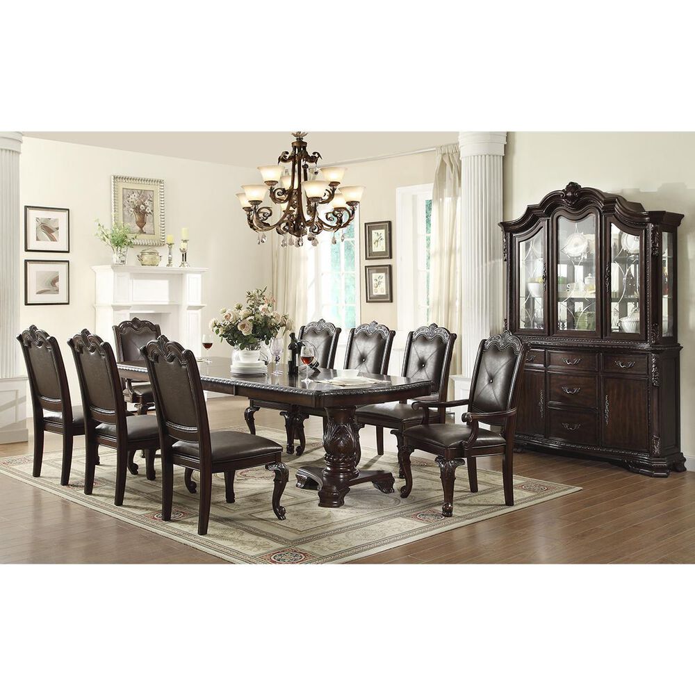 Claremont Kiera 7-Piece Double Pedestal Dining Set in Rich Brown, , large