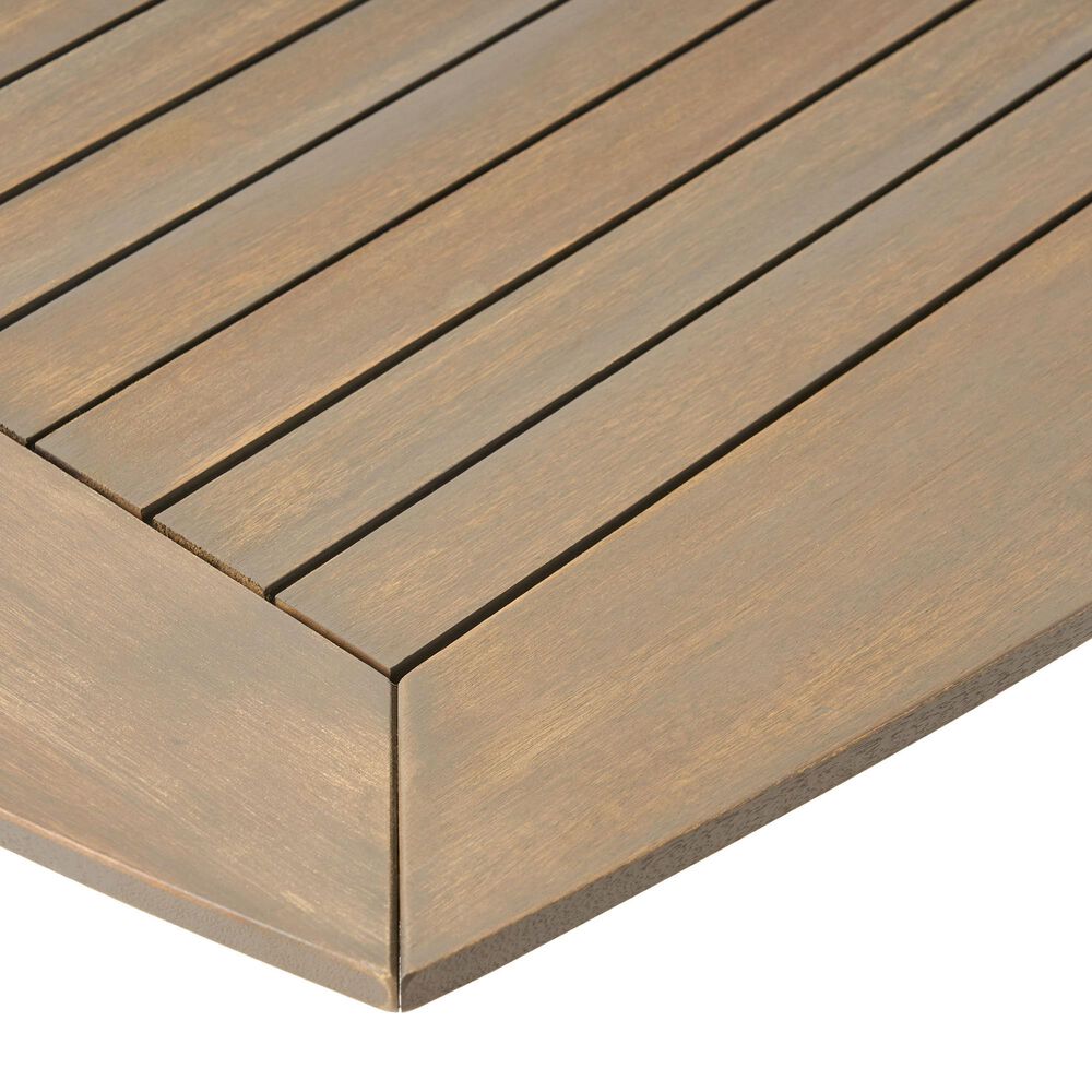 Hearth and Haven Outdoor Acacia Wood Expandable Dining Table in Gray, , large