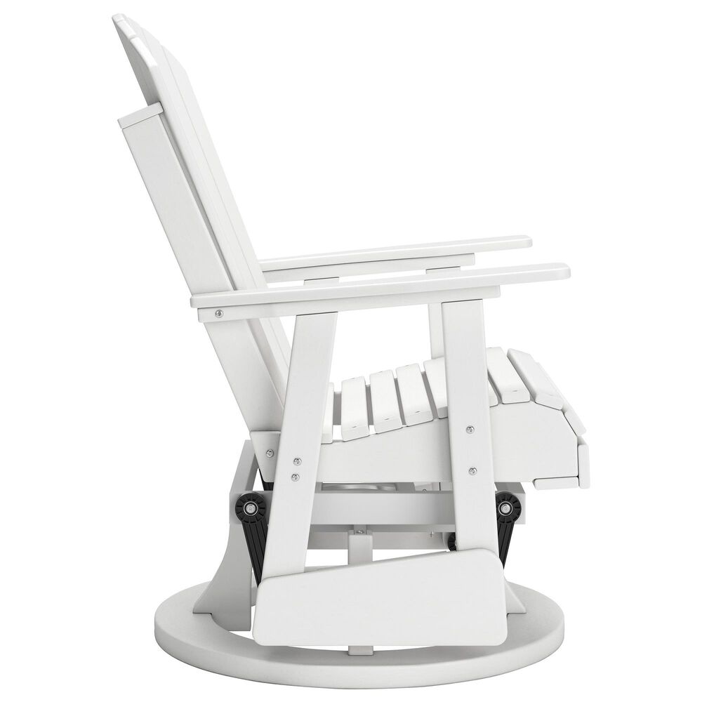 Ashley Hyland Wave Swivel Glider Chair in White, , large