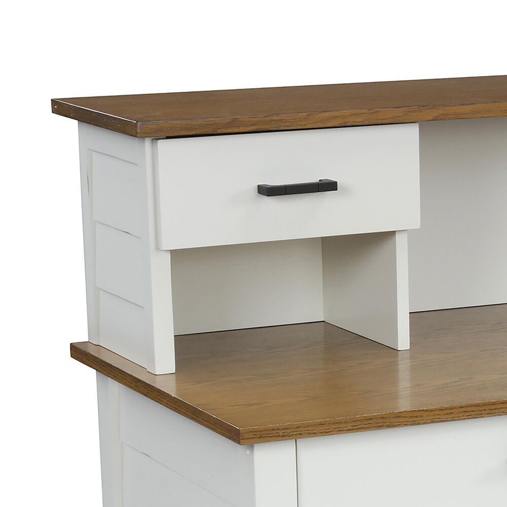 Homestyles Portsmouth Desk with Hutch in White, , large