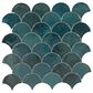 Dal-Tile Miramo Horizon 3" Fan Undulated on 13.25" x 12.75" Ceramic Mosaic Sheet, , large