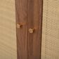 HOMLUX 6-Hook Hall Tree with 2-Rattan Doors in Walnut, , large