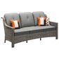 HOMLUX 5-Piece Patio Conversation Set with Two Ottomans in Dark Gray, , large