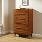 Natural Bamboo Furnishings Five Drawer High Chest, Amber, , large