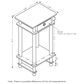 HOMLUX Turn-N-Tube Tall End Table in Columbia Walnut, Black and Dark Brown, , large