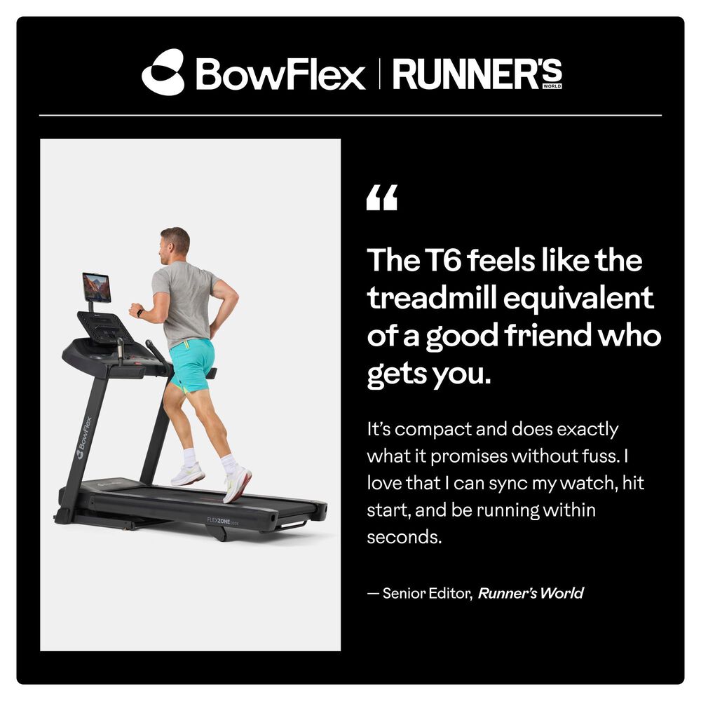 BowFlex T6 Folding Treadmill in Black, , large