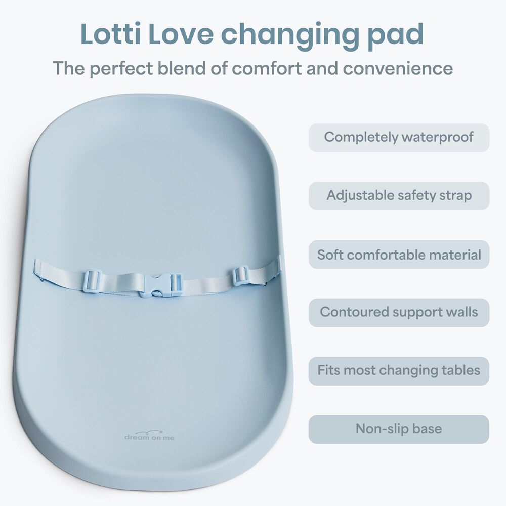 Evolur Dream On Me Lotti Love Changing Pad in Raindrop Blue, , large