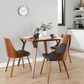 LumiSource Anabelle Side Chair with Brown Faux Leather Cushion in Walnut (Set of 2), , large