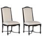 Hooker Furniture Ciao Bella Side Chair in Black (Set of 2), , large