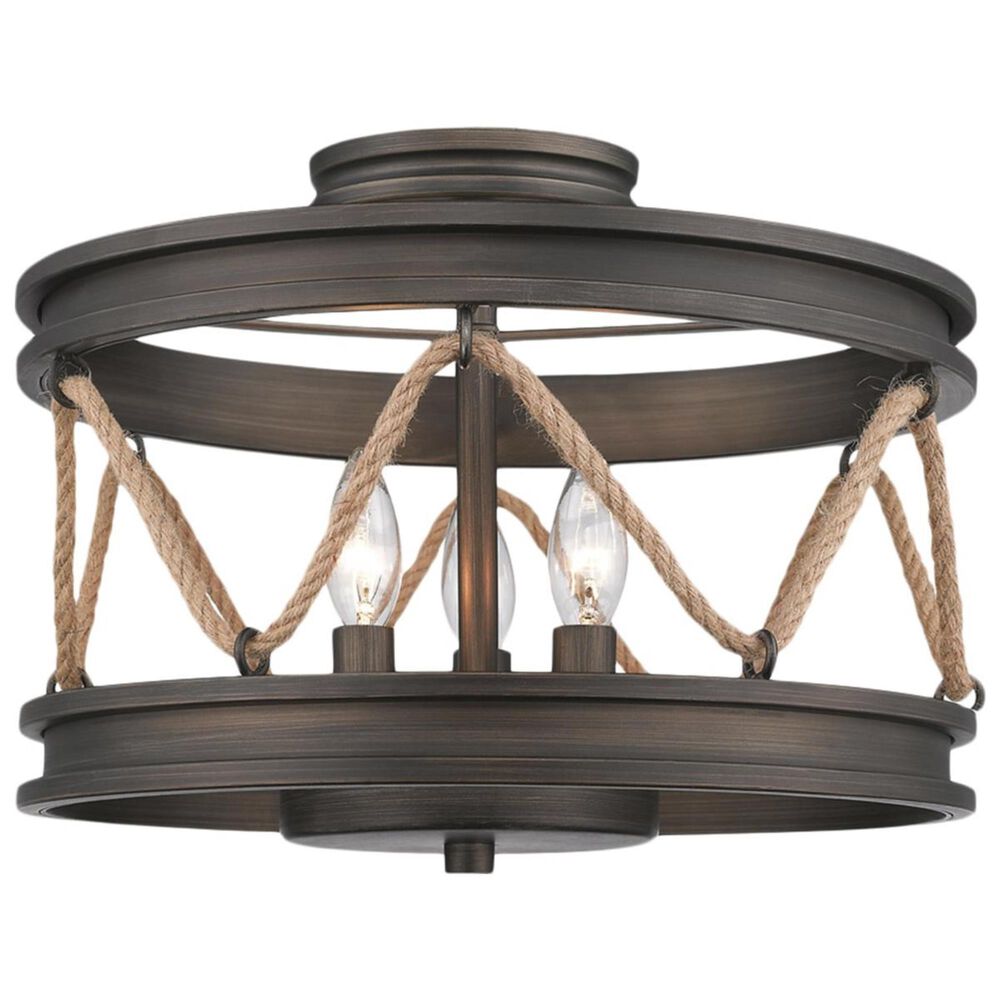 Golden Lighting Chatham Semi-Flush in Gunmetal Bronze, , large