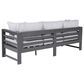 Ashley Amora Stationary Patio Sofa with Cushion in Light Gray, , large