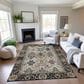 Dalyn Rug Company Silk Road Black, Ivory, Gold, Copper, Blush, Aloe and Wheat 10" x 14" Area Rug, , large