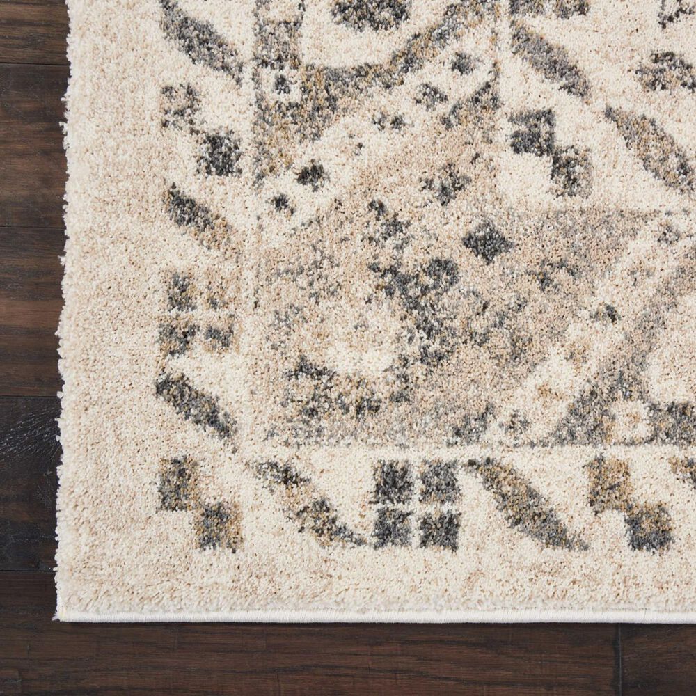 Nourison Fusion FSS11 5&#39;4&quot; x 7&#39;4&quot; Cream and Grey Area Rug, , large