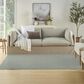 Nourison Courtyard Ivory and Aqua 5" x 7" Indoor/Outdoor Area Rug, , large