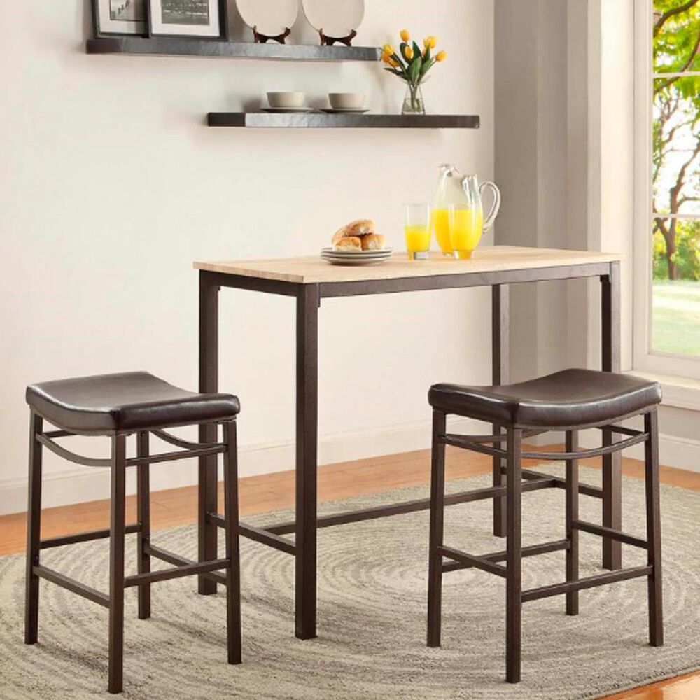 Linden Boulevard Betty Pub in Brown Metal - Set of 3, , large