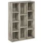 HOMLUX 11-Cube Reversible Open Shelf Bookshelf in French Oak, , large