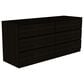 Hearth and Haven Seul 6-Drawer Double Dresser in Black, , large
