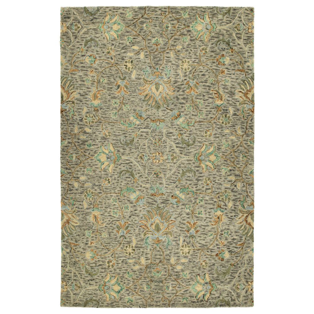 Kaleen Rugs Chancellor 4" x 6" Taupe, Mushroom, Aqua, Light Brown, Sage and Ecru Area Rug, , large