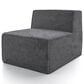 Furniture of America Facil 3-Piece Modular Track Arm Sofa in Dark Gray, , large