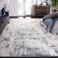 Safavieh Aston ASN704 9" x 12" Ivory and Grey Area Rug, , large