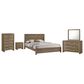 Crown Mark Valor 5-Piece King Bedroom Set in Light Brown, , large