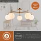 Vaxcel Armitage 5-Light Semi Flush Mount in Muted Brass, , large