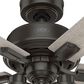 Hunter Hartland 52" Clear Seeded Ceiling Fan with LED Lights in Noble Bronze, , large