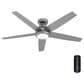 Hunter Zayden 52" Ceiling Fan with LED Light in Matte Silver, , large