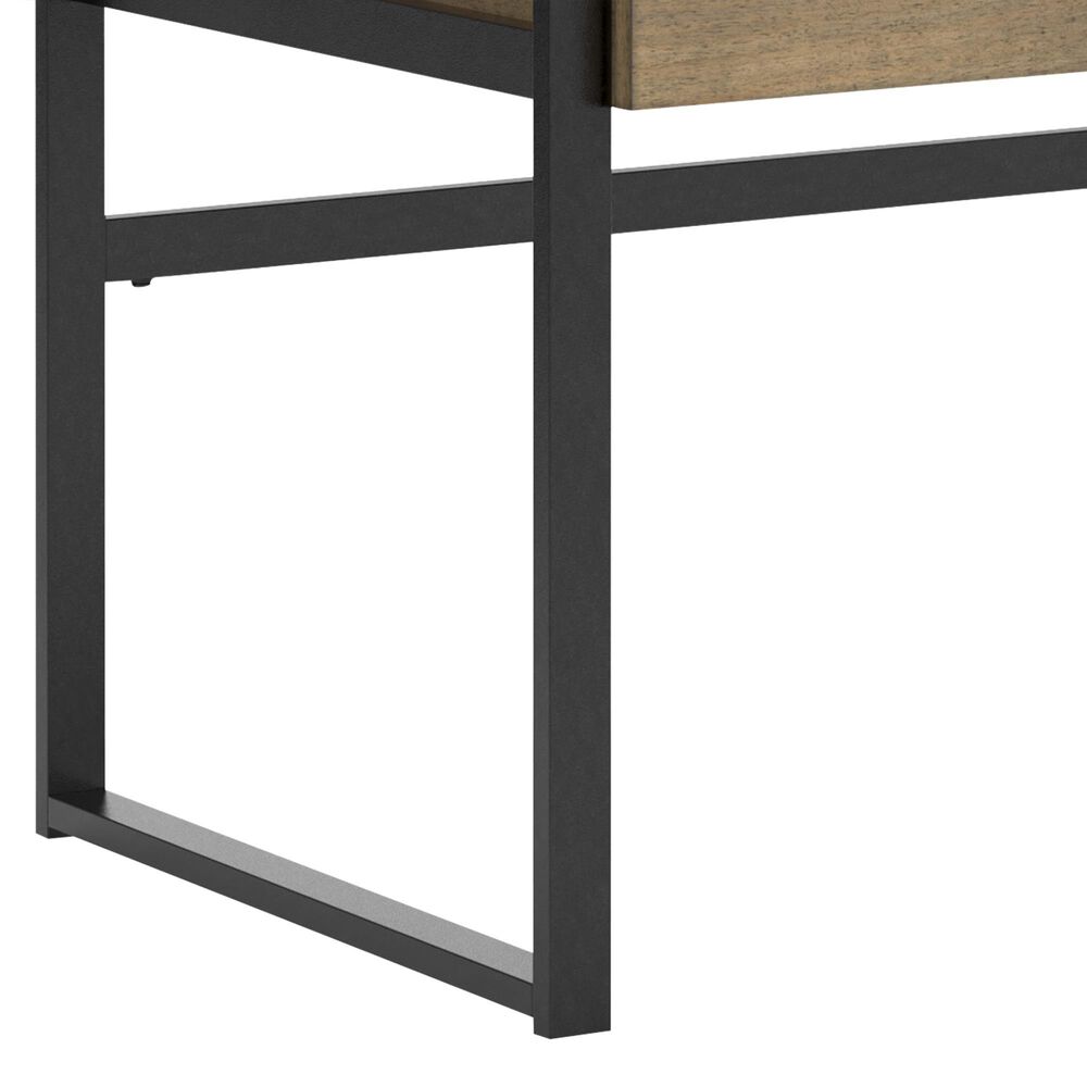 Ashley Montia 67&quot; Writing Desk in Light Brown and Gunmetal Gray, , large