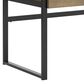Ashley Montia 67" Writing Desk in Light Brown and Gunmetal Gray, , large
