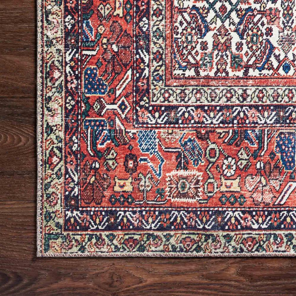 Loloi II Layla 2&#39; x 5&#39; Ivory and Brick Runner, , large