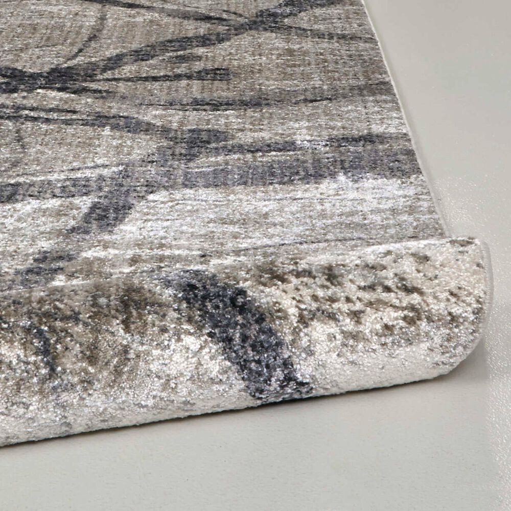Feizy Kano 5&#39;3&quot; x 7&#39;6&quot; Charcoal and Gray Area Rug, , large