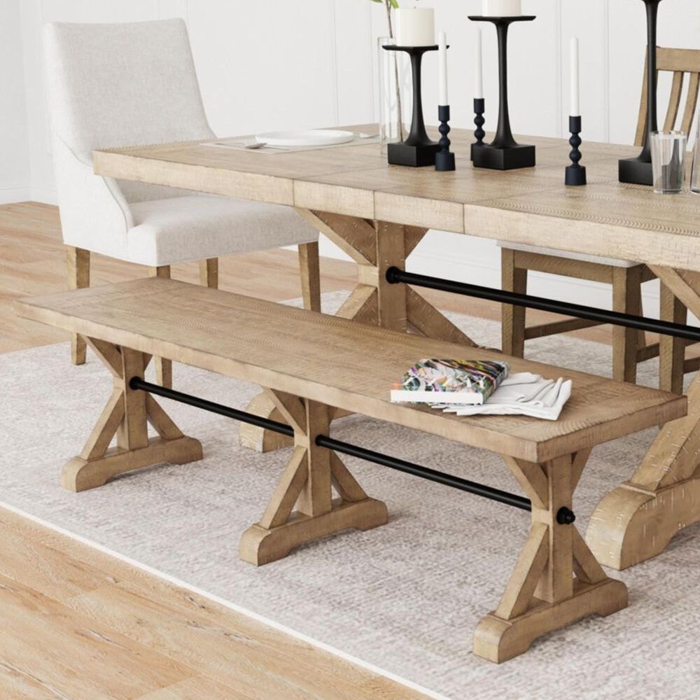 Mayberry Hill Yellowstone Dining Bench in Grey, , large