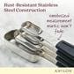 Anolon 4-Piece Magnetic Measuring Spoon Set in Stainless Steel, , large