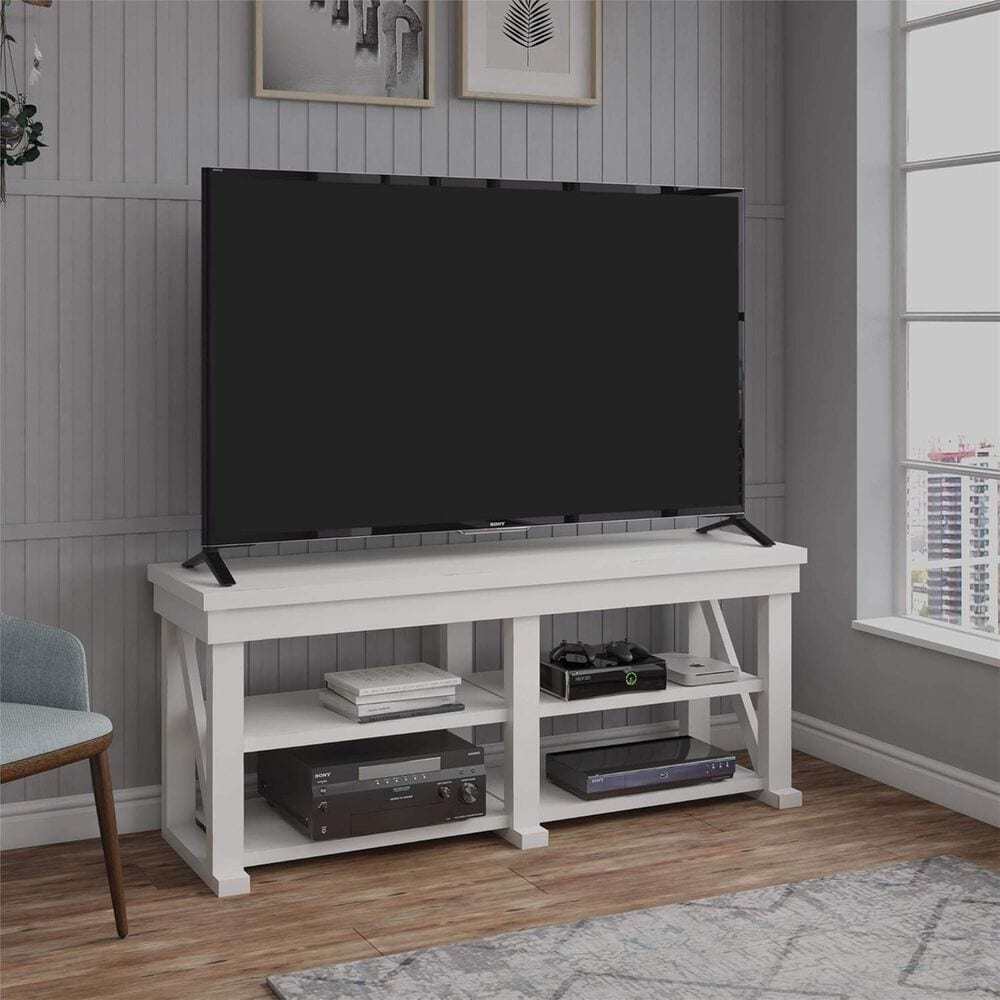 DHP Cretwood 63&quot; TV Stand in White, , large