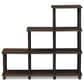 HOMLUX Turn-N-Tube 3-Space Ladder Bookshelf in Walnut and Brown, , large