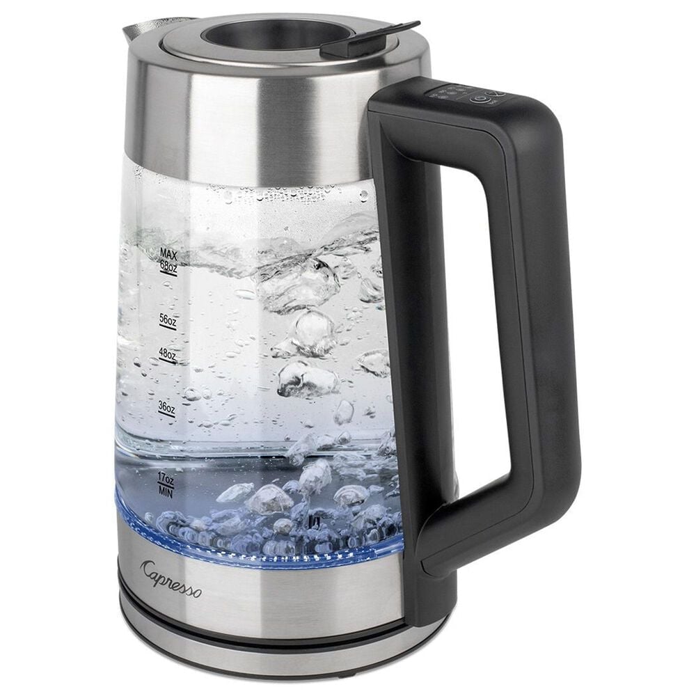 Jura H2O Glass Select 68 Oz Rapid Boil Kettle in Stainless Steel and Black, , large