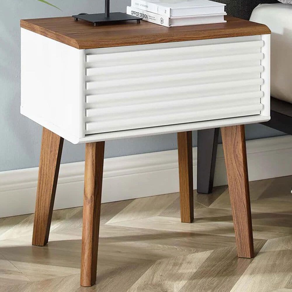 Modway Render End Table in Walnut White, , large