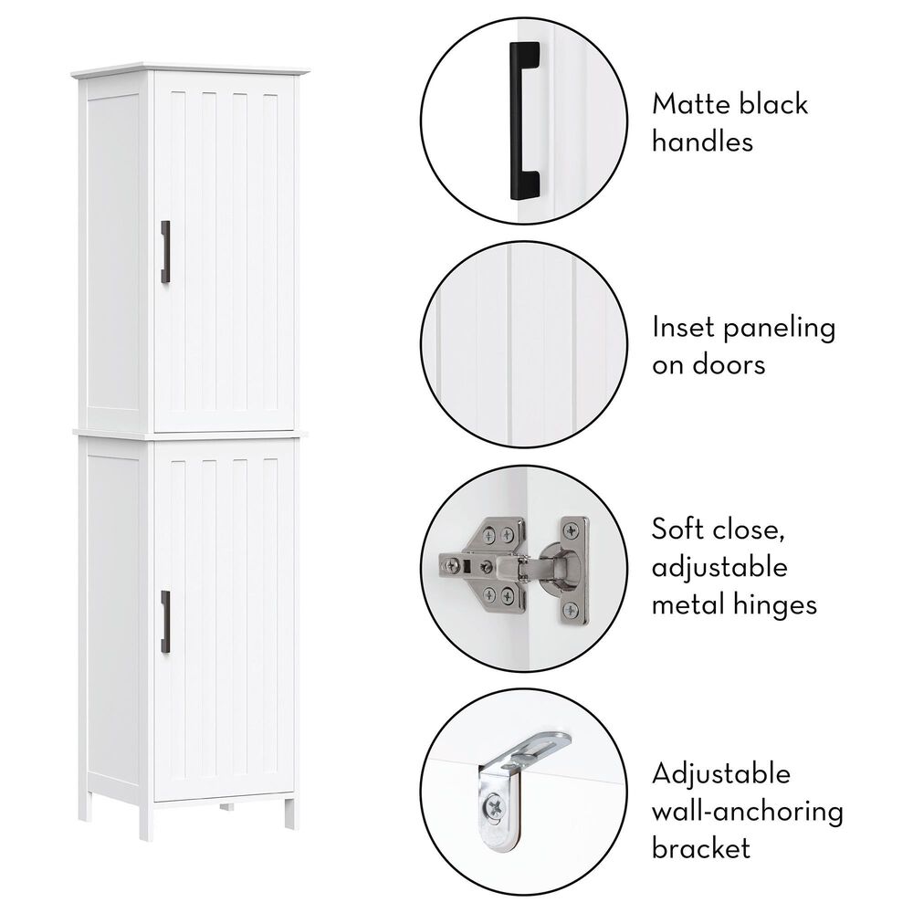 RiverRidge Home Monroe 2-Door Tall Cabinet in White, , large