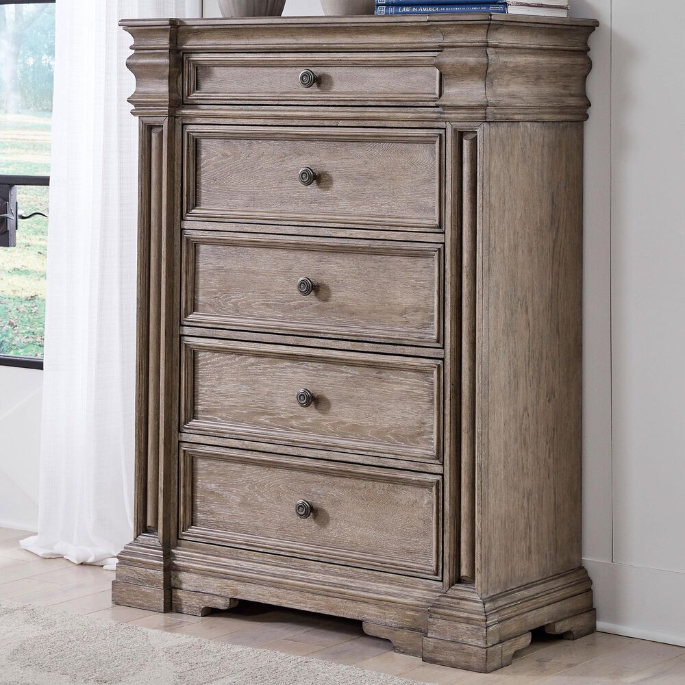 Millenium Blairhurst 5-Drawer Chest in Light Grayish Brown, , large
