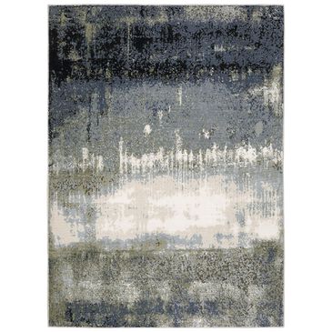 Oriental Weavers Caravan Brush Up 7"10" x 10"10" Blue and Green Area Rug, , large