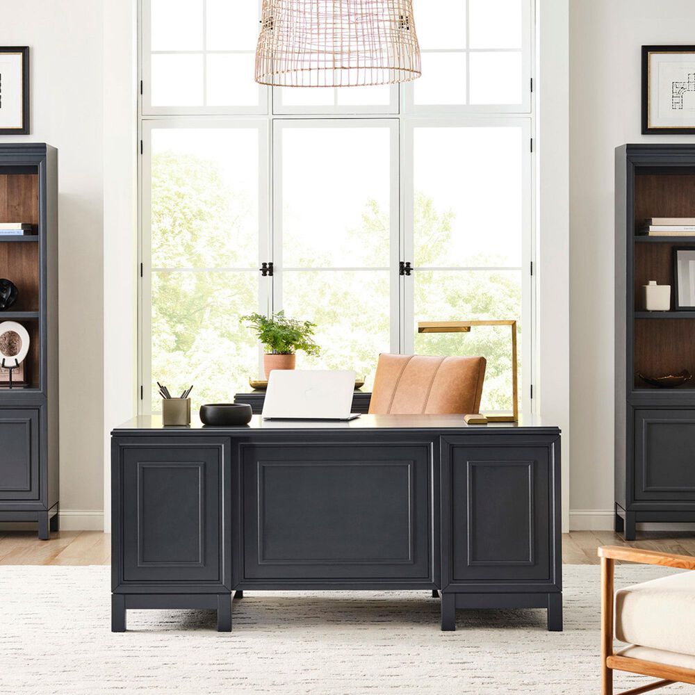 Riva Ridge Alexander 66&quot; Executive Desk in Midnight, , large