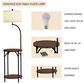 Timberlake Rustic Modern Floor Lamp with Side Table and USB Charging Ports, , large