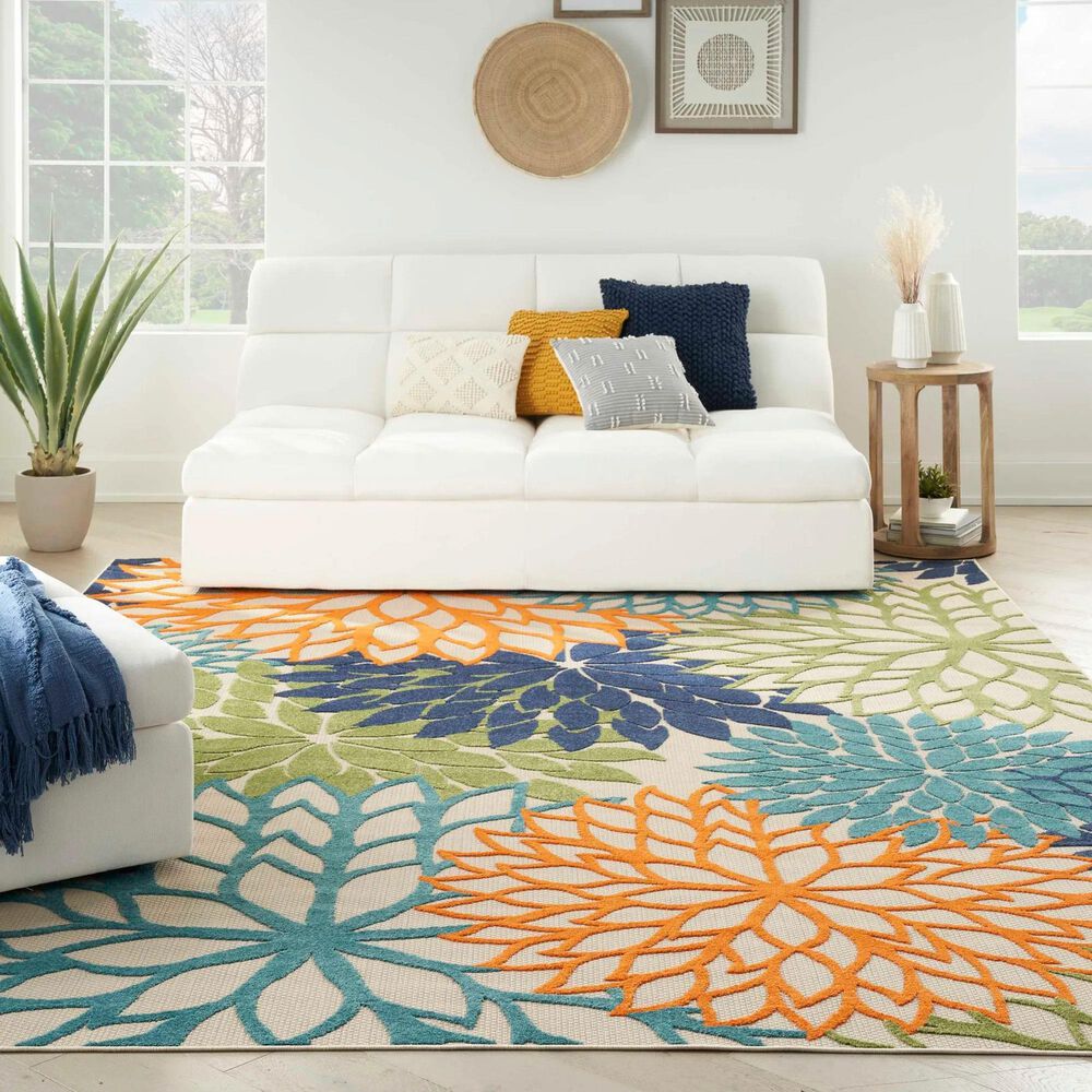Nourison Aloha ALH05 9&#39; x 12&#39; Multicolor Indoor/Outdoor Area Rug, , large