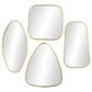 Maple and Jade Wall Mirror with Varying Shapes in Satin Gold (Set of 4), , large