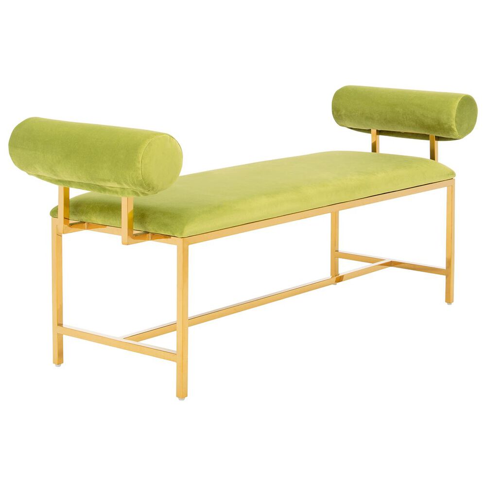 Safavieh Jupitor Bench in Key Lime/Gold, , large