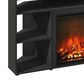 HOMLUX 47" Conner TV Stand with No Heat Electric Fireplace and 6 Open Shelves in Americano, , large